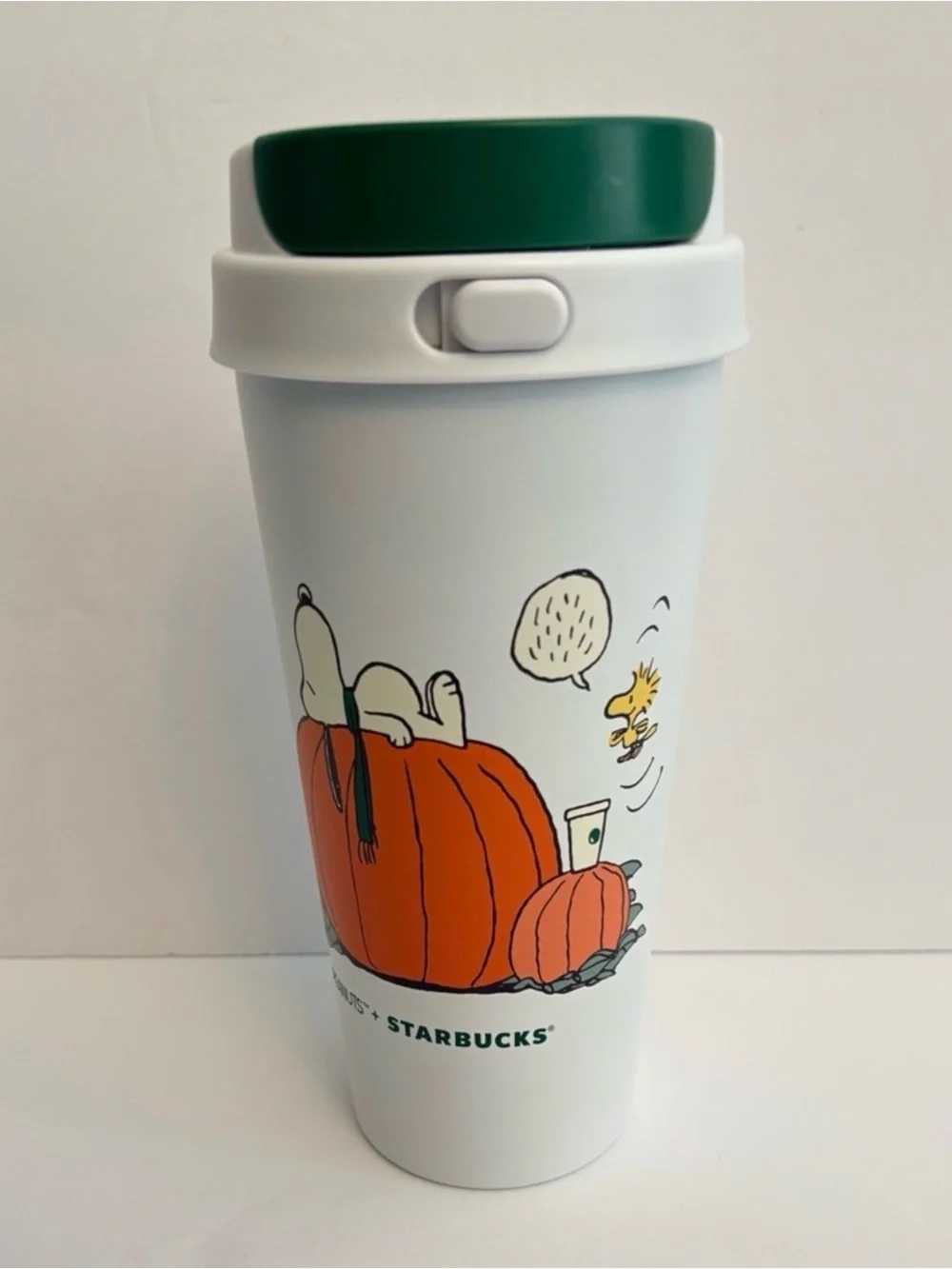 Starbucks Pumpkin Snoopy Tumbler - White & Green